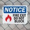Signmission Exit Sign, Aluminum, 14 in W, 10 in H, Fire Exit Do Not Block OS-2PACK-NS-A-1014-L-12586 - alternate 3